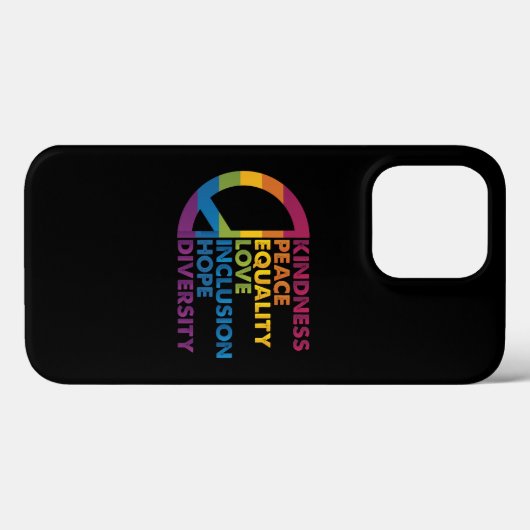 Kindness Peace Love Inclusion Hope Divers Case-Mate iPhone Case (Achterkant (horizontaal))