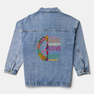 Kindness Peace Love Inclusion Hope Divers Denim Jacket