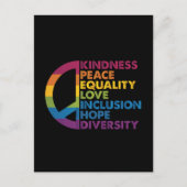 Kindness Peace Love Inclusion Hope Divers Feestdagenkaart (Voorkant)