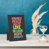 Kindness Peace Love Inclusion Hope Divers Fotoplaat (Zijkant)