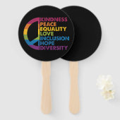 Kindness Peace Love Inclusion Hope Divers Handwaaier (Voorkant en achterkant)