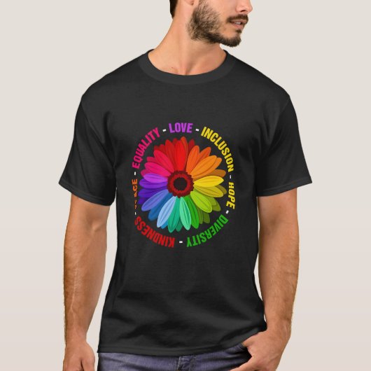 Kindness Peace Love Inclusion Hope Divers T-shirt (Voorkant)