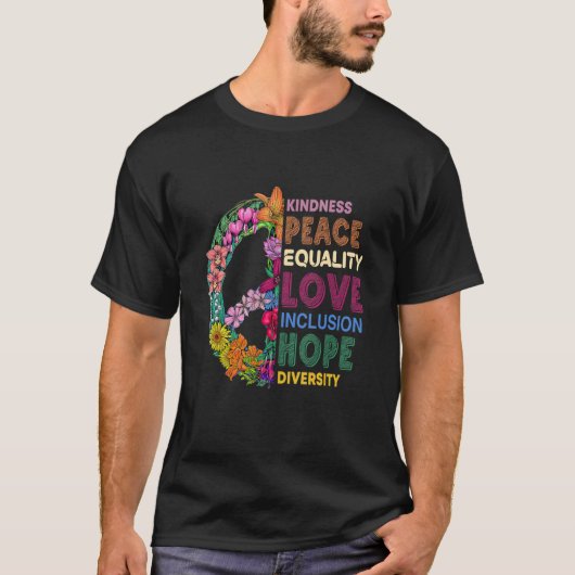 Kindness Peace Love Inclusion Hope Divers T-shirt (Voorkant)