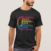 Kindness Peace Love Inclusion Hope Divers T-shirt (Voorkant)