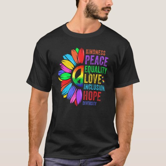 Kindness Peace Love Inclusion Hope Divers T-shirt (Voorkant)