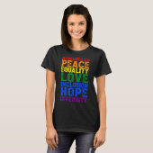Kindness Peace Love Inclusion Hope Divers T-shirt (Voorkant volledig)