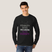 Kindness Peace Love Inclusion Hope Divers T-shirt (Voorkant volledig)