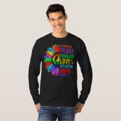 Kindness Peace Love Inclusion Hope Divers T-shirt (Voorkant volledig)