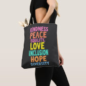 Kindness Peace Love Inclusion Hope Divers Tote Bag (Dichtbij)