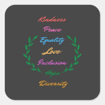 Kindness Peace Love Inclusion Hope Divers
