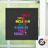 Kindness Peace Love Inclusion Hope Raamsticker (Huis)