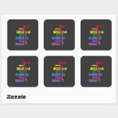 Kindness Peace Love Inclusion Hope Vierkante Sticker (Vel)