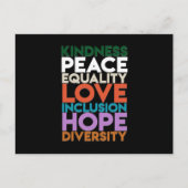 Kindness Peace Support Earth World Peace Day Lover Briefkaart (Voorkant)