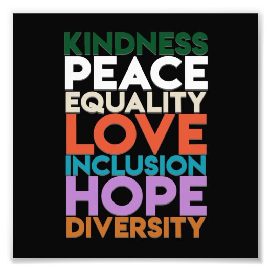 Kindness Peace Support Earth World Peace Day Lover Foto Afdruk (Voorkant)