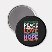 Kindness Peace Support Earth World Peace Day Lover Magneet (Voorkant / Achterkant)