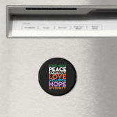 Kindness Peace Support Earth World Peace Day Lover Magneet (Insitu (Vaatwasser))