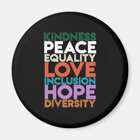 Kindness Peace Support Earth World Peace Day Lover Magneet (Voorkant)