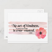Kindness Pink Briefkaart (Voorkant / Achterkant)