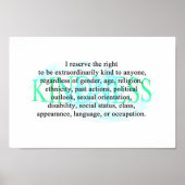 Kindness Poster (Voorkant)