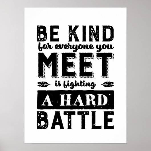 Kindness Quote is aardig voor iedereen die een str Poster (Voorkant)