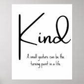 Kindness Quote Motivational Wall Print (Voorkant)