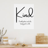 Kindness Quote Motivational Wall Print (Keuken)