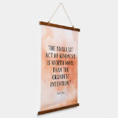 Kindness Quote Wood Hung Stimulering tapestry Hangend Wandkleed (Gebogen)