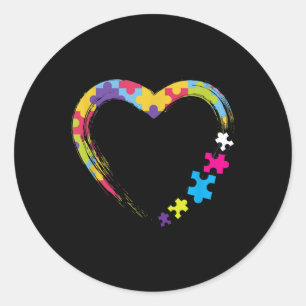 Kindness Ribbon Heart Autisme Awareness Ronde Sticker