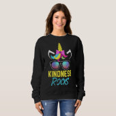 Kindness Rocks Anti Bullying Rainbow Unicorn Sungl Trui (Voorkant volledig)