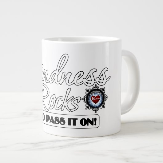Kindness Rocks Grote Koffiekop (Voorkant rechts)