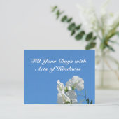Kindness Sweetpeas Briefkaart (Staand voorkant)