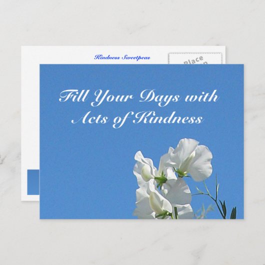 Kindness Sweetpeas Briefkaart (Voorkant / Achterkant)