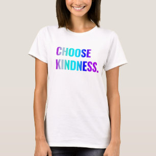 Kindness T-Shirt Paars/Blue Lettering kiezen