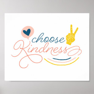Kindness-teken kiezen poster