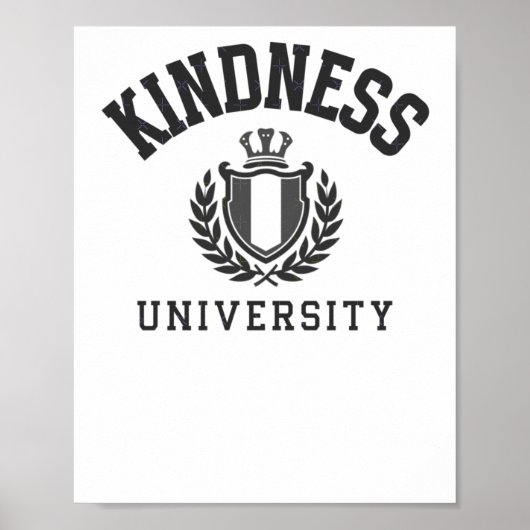 Kindness University - Sticker met donkere letters Poster (Voorkant)