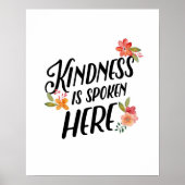 Kindness wordt hier gesproken over poster print (Voorkant)