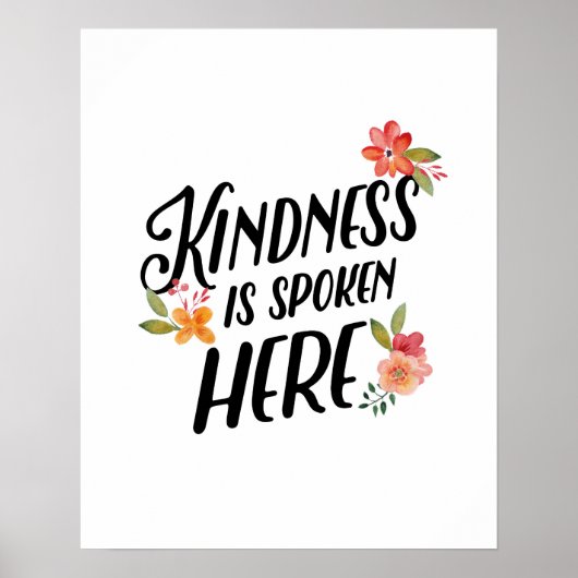 Kindness wordt hier gesproken over poster print (Voorkant)