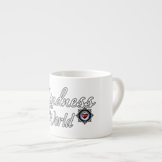 Kindness zal de wereld redden espresso kop (Voorkant rechts)