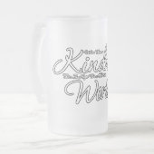 Kindness zal de wereld redden matglas bierpul (Voorkant links)