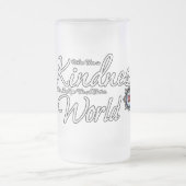 Kindness zal de wereld redden matglas bierpul (Center)