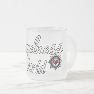 Kindness zal de wereld redden matglas koffiemok
