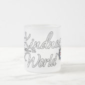 Kindness zal de wereld redden matglas koffiemok (Center)