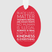 #KindnessIsAlles acrylversiering, ovaal (rood) Ornament (voorkant)