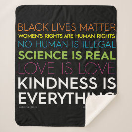 #KindnessIsAlles Sherpa Blanket Sherpa Deken