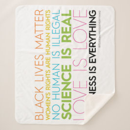 #KindnessIsAlles Sherpa Blanket (wit) Deken