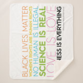 #KindnessIsAlles Sherpa Blanket (wit) Sherpa Deken (Voorkant)