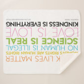 #KindnessIsAlles Sherpa Blanket (wit) Sherpa Deken (Voorkant (horizontaal))