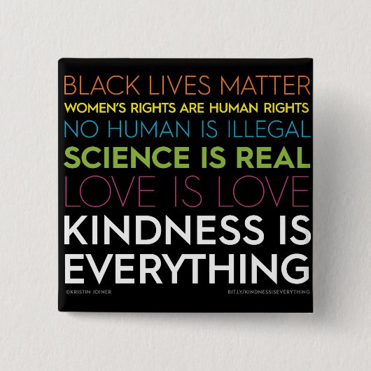 #KindnessisAlles Square Button (Voorkant)
