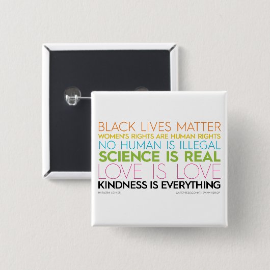 #KindnessIsAlles Square Button (Voorkant /achterkant)