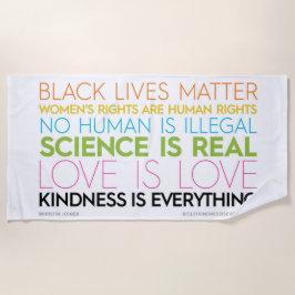 #KindnessIsAlles-strand handdoek